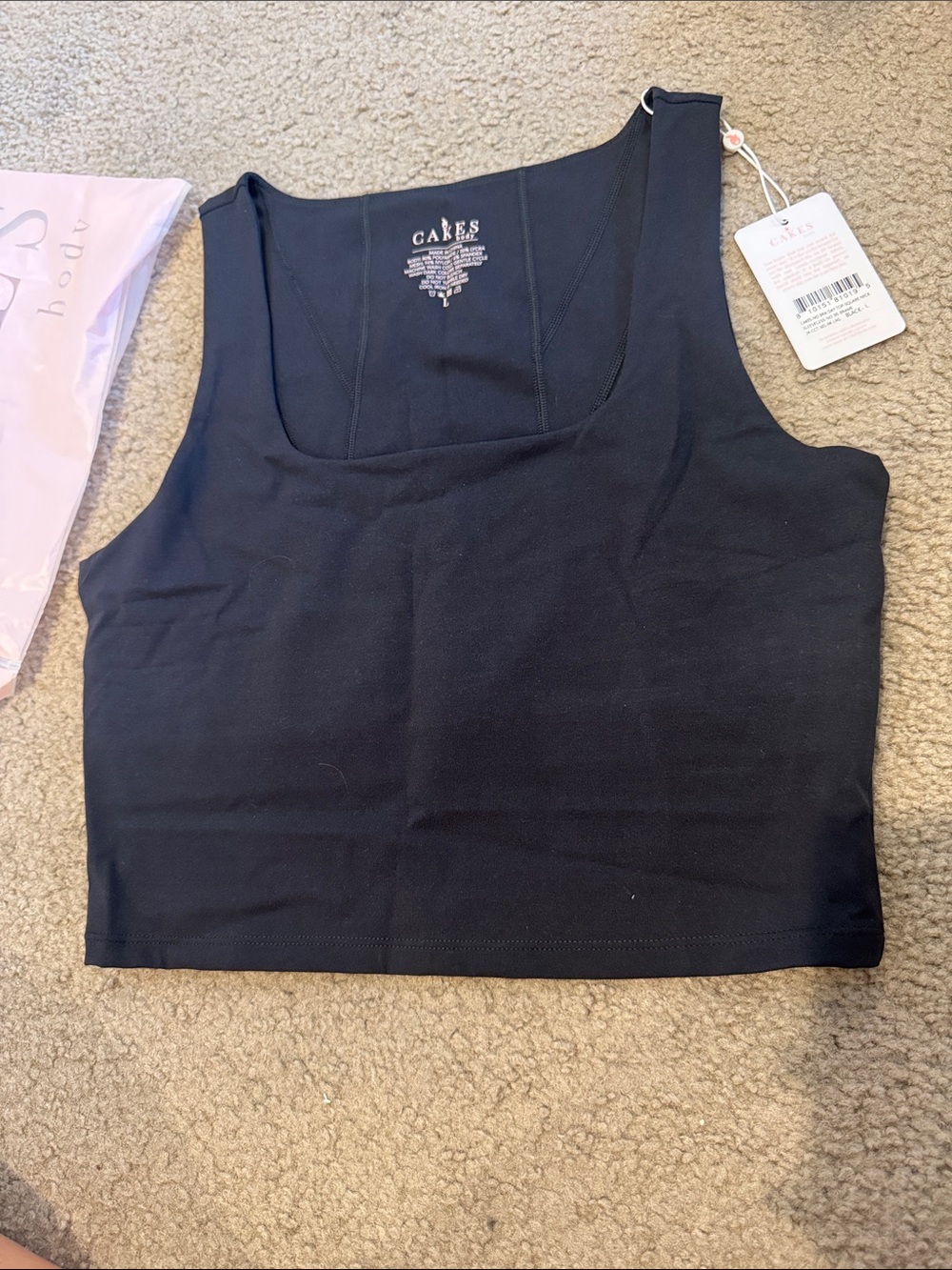 Cakes Body Black Square Neck Top